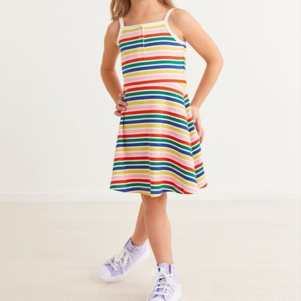 Hanna Andersson Striped Rainbow Dress